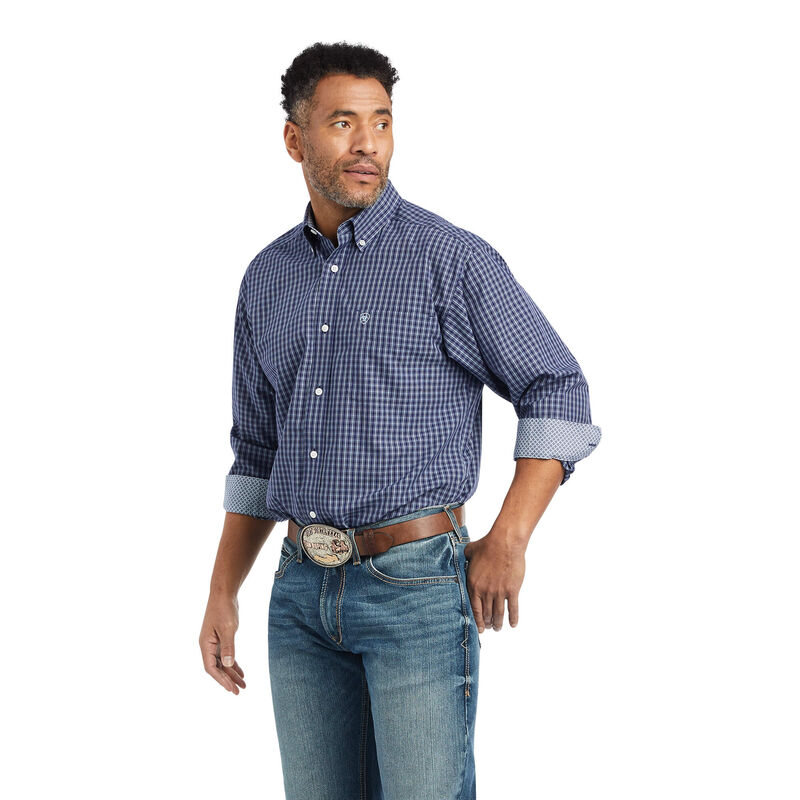 Ariat Hemden Herren - Wrinkle Free Immanuel Fitted DunkelBlau ( OGIZE-8647 )